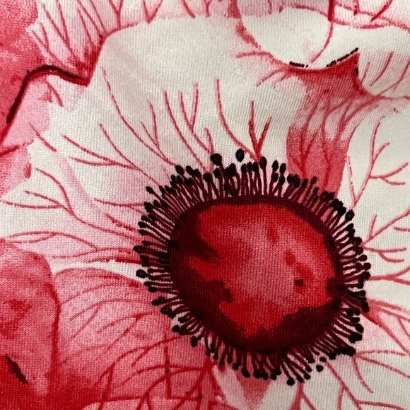 Rebdolls Womens Stephanie Knotted Sleeve Bodycon Floral Maxi Dress 1X Red Summer - Picture 6 of 16